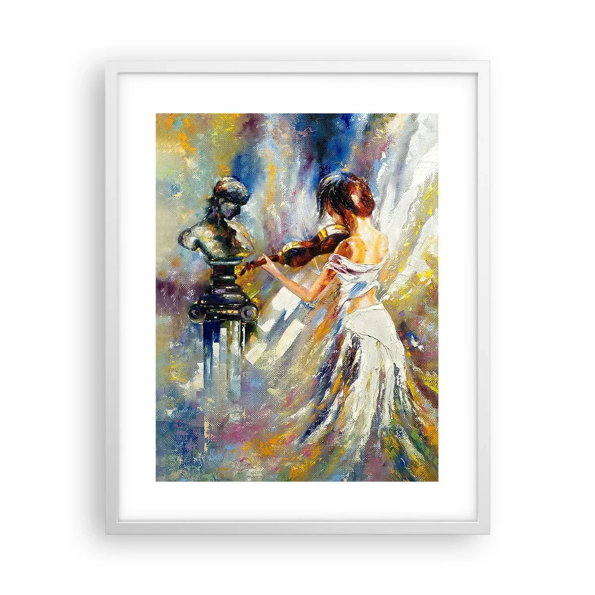 Poster in cornice bianca - Ravvivare con il sentimento - 40x50 cm