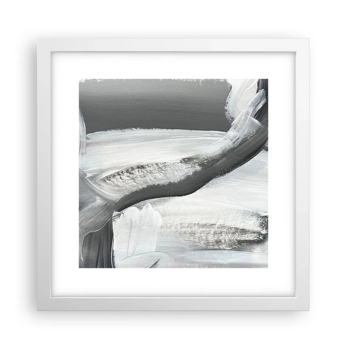 Poster in cornice bianca - Movimento deciso - 30x30 cm