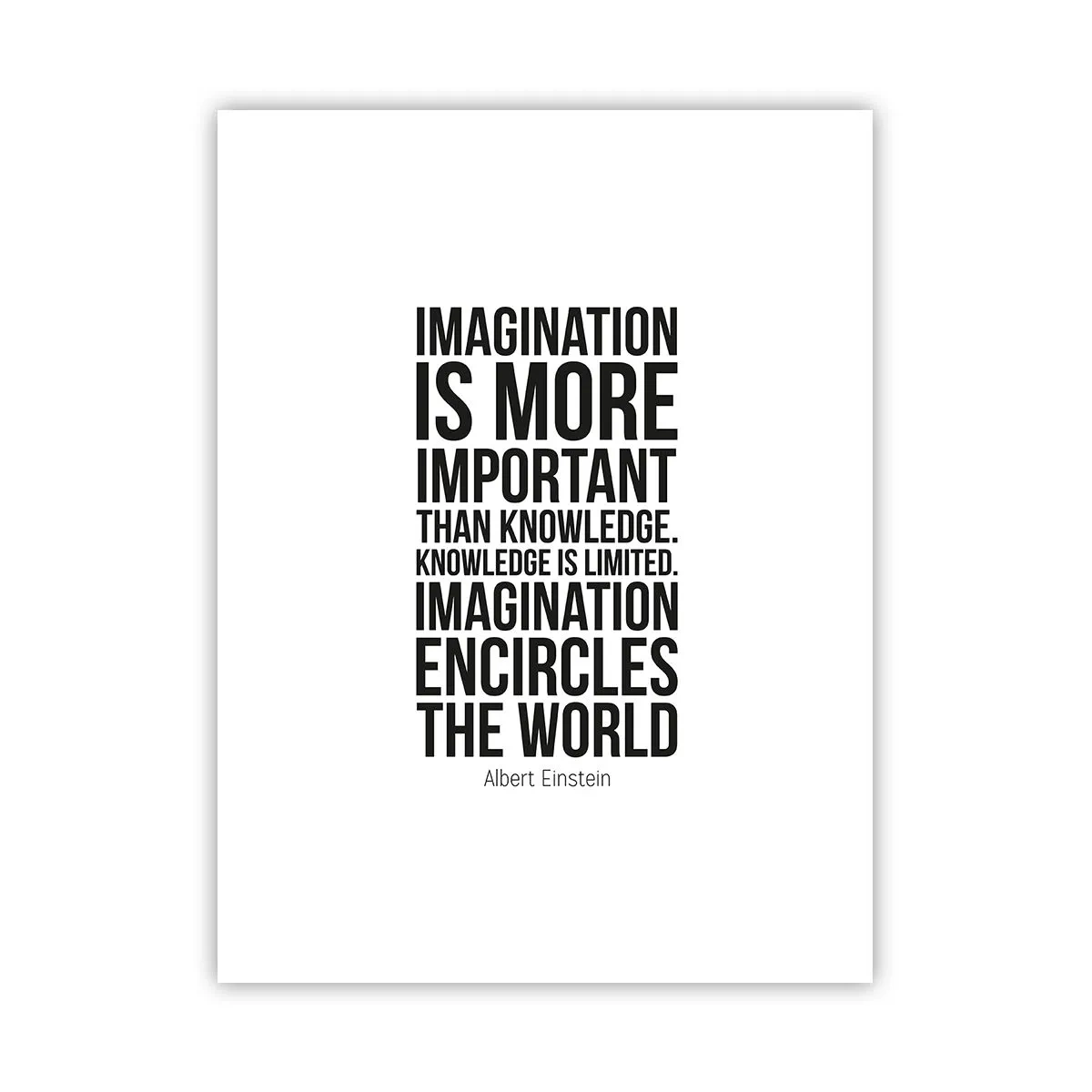 Poster - Einstein sul potere dell'immaginazione - 30x40 cm