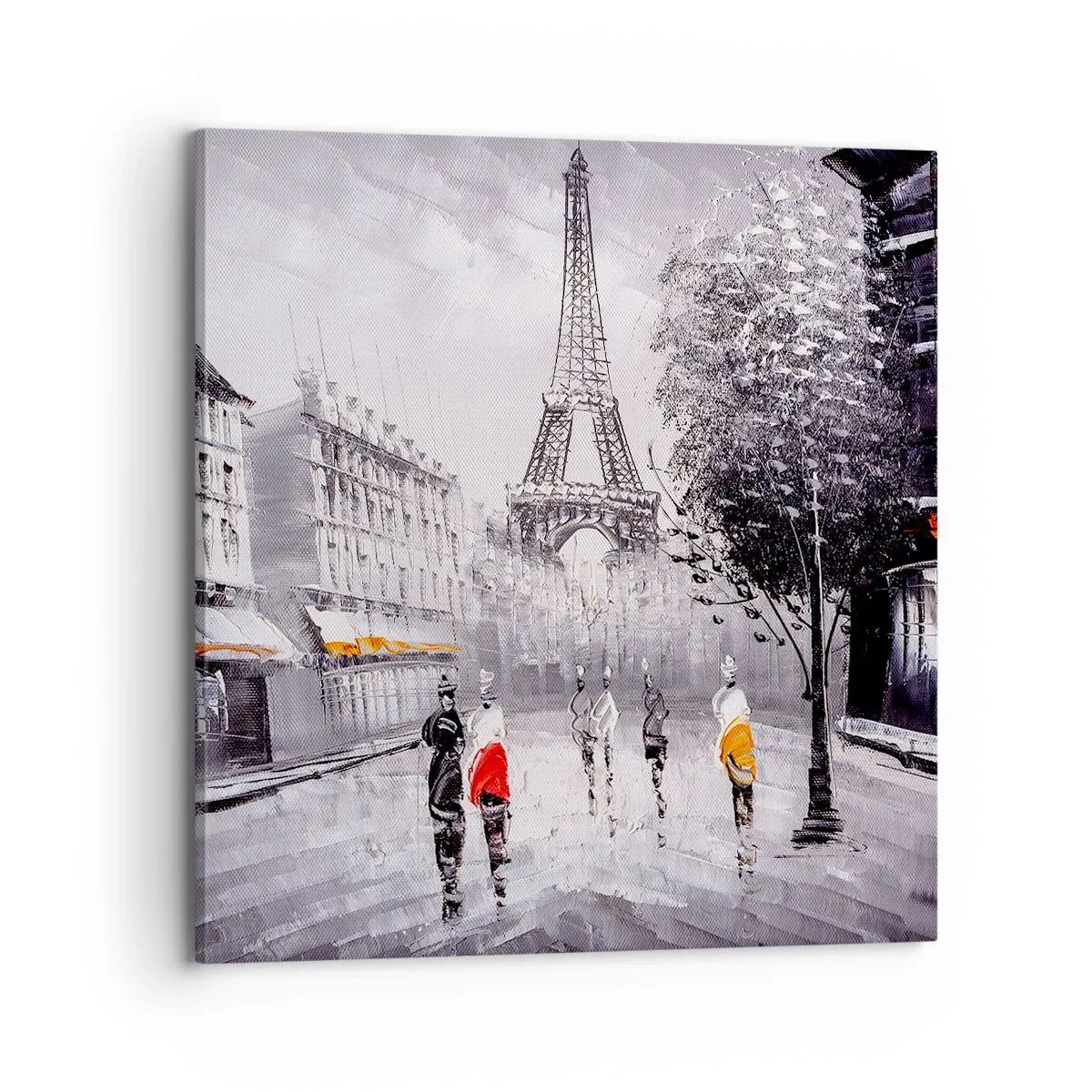 Quadro su tela - Stampe su Tela - Passeggiata a Parigi - 70x70 cm