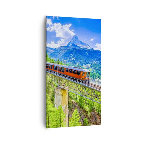 Quadro su tela - Stampe su Tela - Ferrovia alpina - 55x100 cm