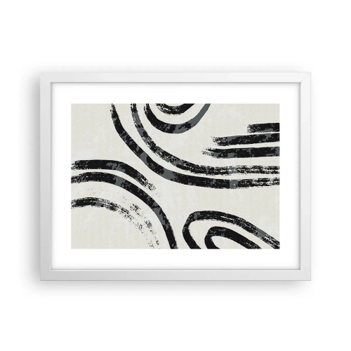 Poster in cornice bianca - Interrotto a metà - 40x30 cm