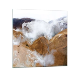 Quadro su vetro - La bellezza severa dell'Islanda - 70x70 cm