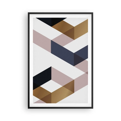 Poster in cornice nera - Piani e angoli - 61x91 cm