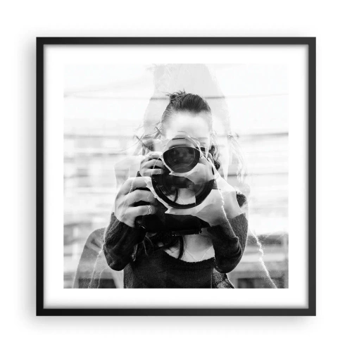 Poster in cornice nera - Il creatore e il materiale - 50x50 cm