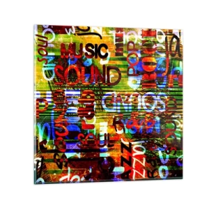 Quadro su vetro - Tutti i colori del suono - 40x40 cm