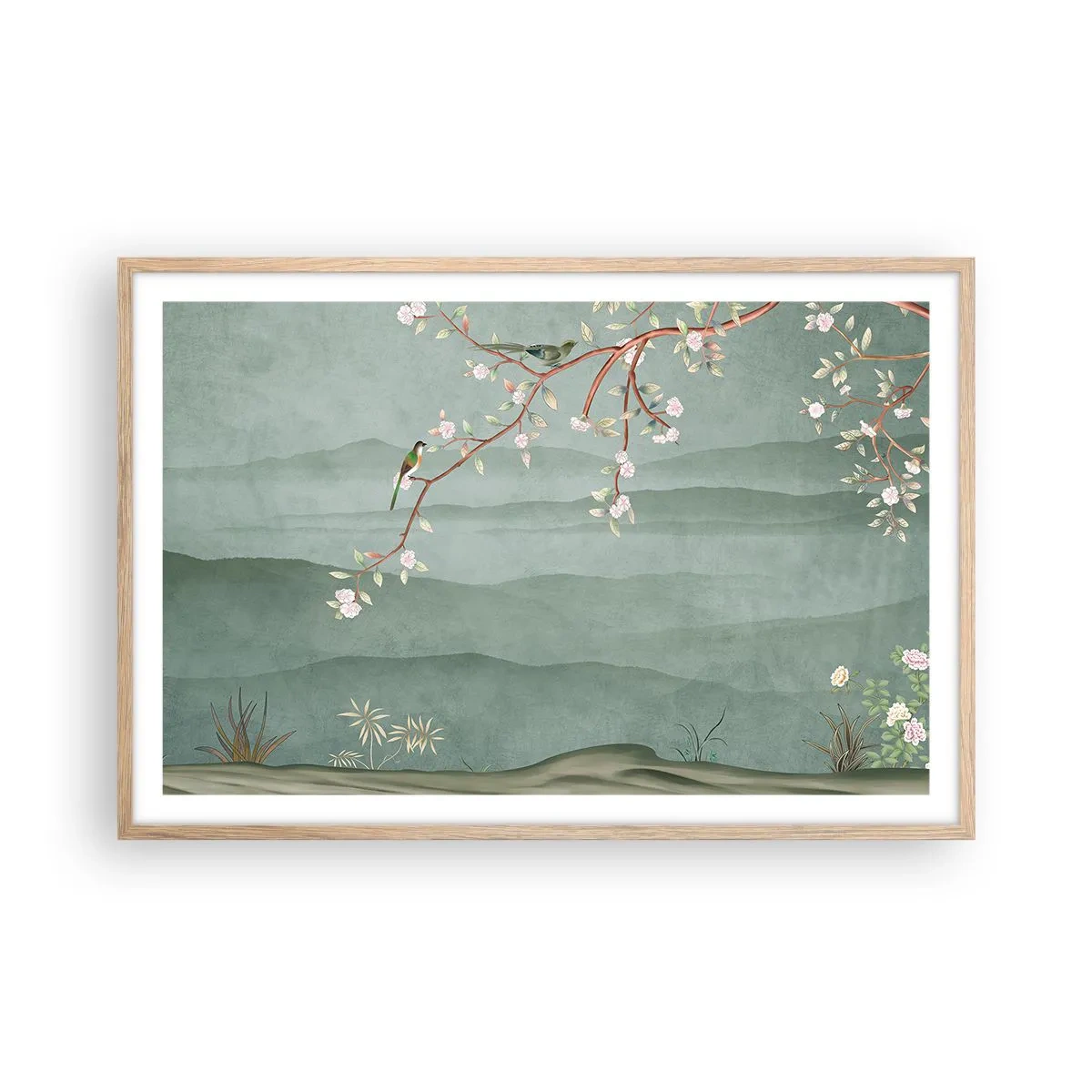 Poster in cornice rovere chiaro - Eccoti primavera - 91x61 cm