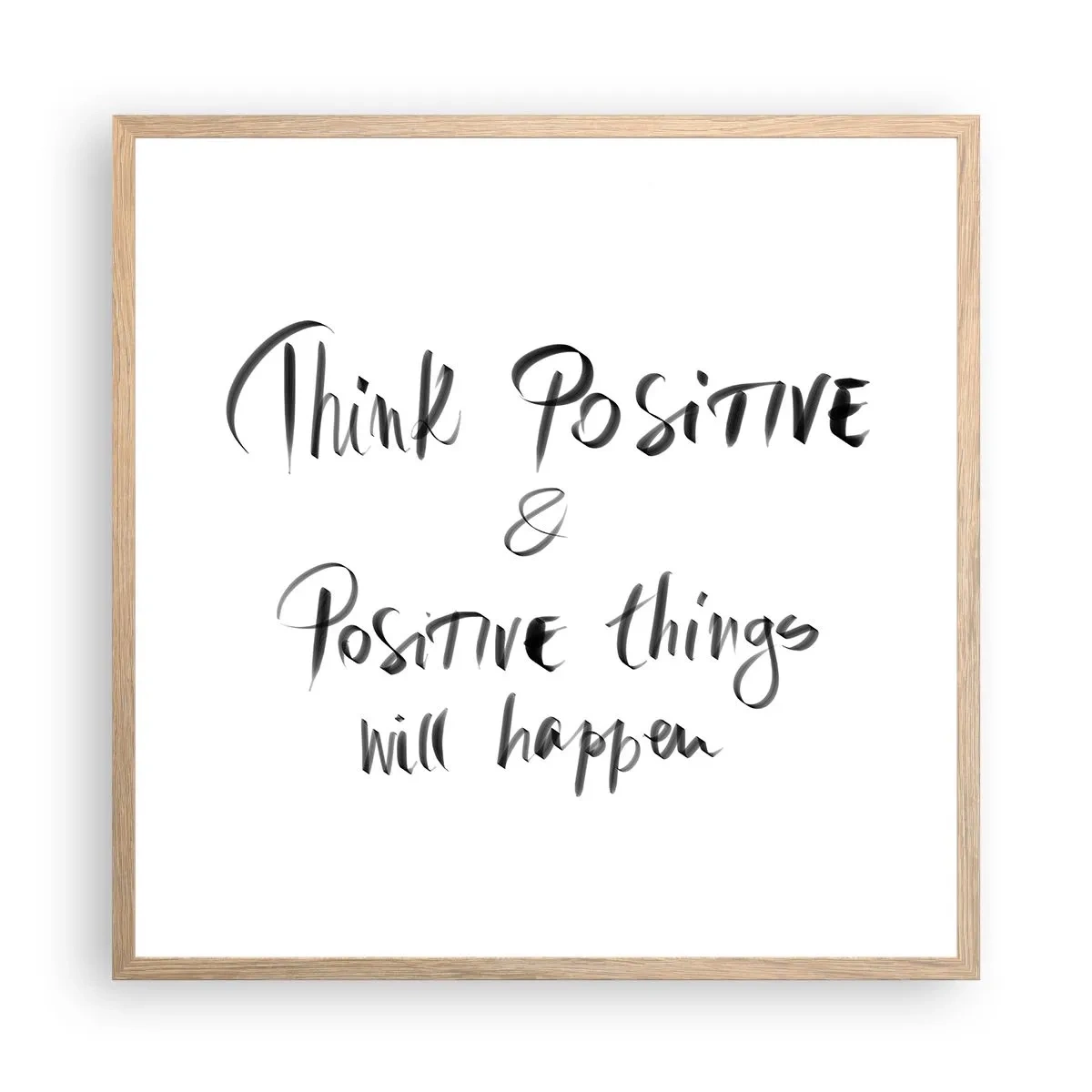 Poster in cornice rovere chiaro - Come vivere? - 60x60 cm