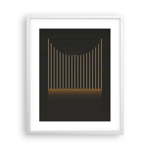 Poster in cornice bianca - Esaminare l'oscurità - 40x50 cm