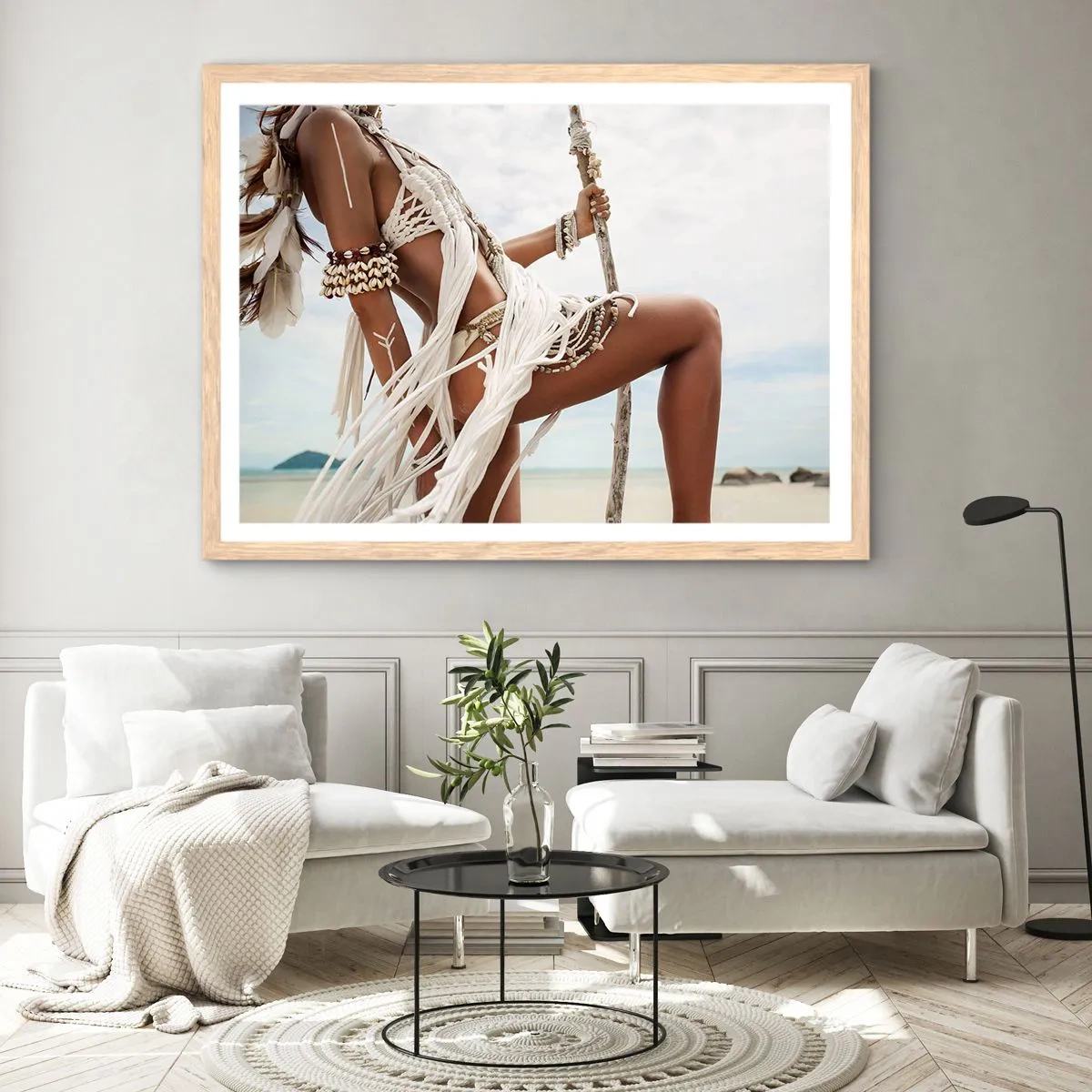 Poster in cornice rovere chiaro - La sacerdotessa del sole - 91x61 cm