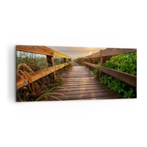 Quadro su tela - Stampe su Tela - Dritto verso la riva - 100x40 cm