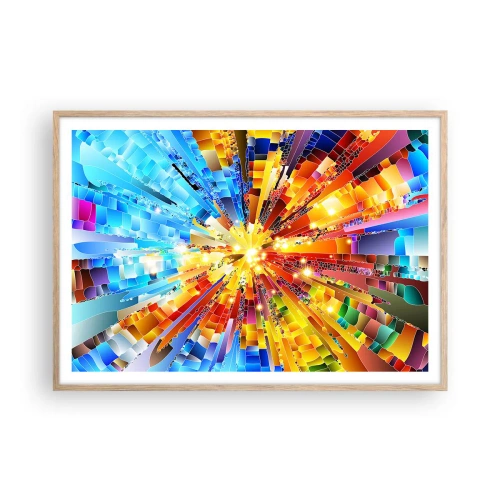 Poster in cornice rovere chiaro - In medias res - 100x70 cm