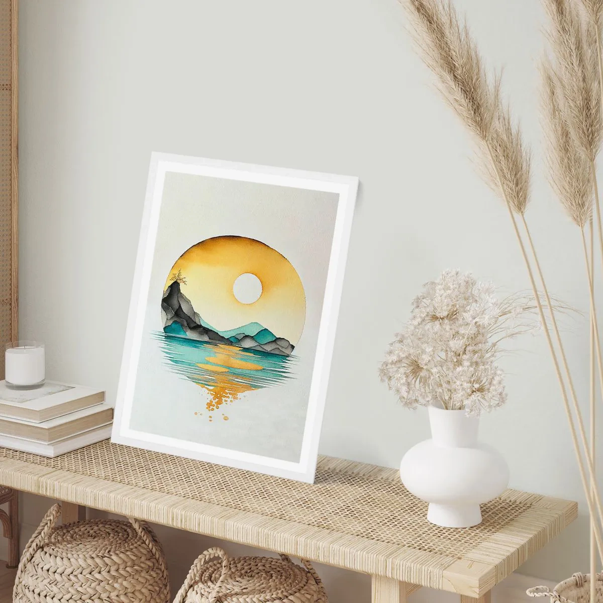 Poster in cornice bianca - Nel cerchio della bellezza - 40x50 cm