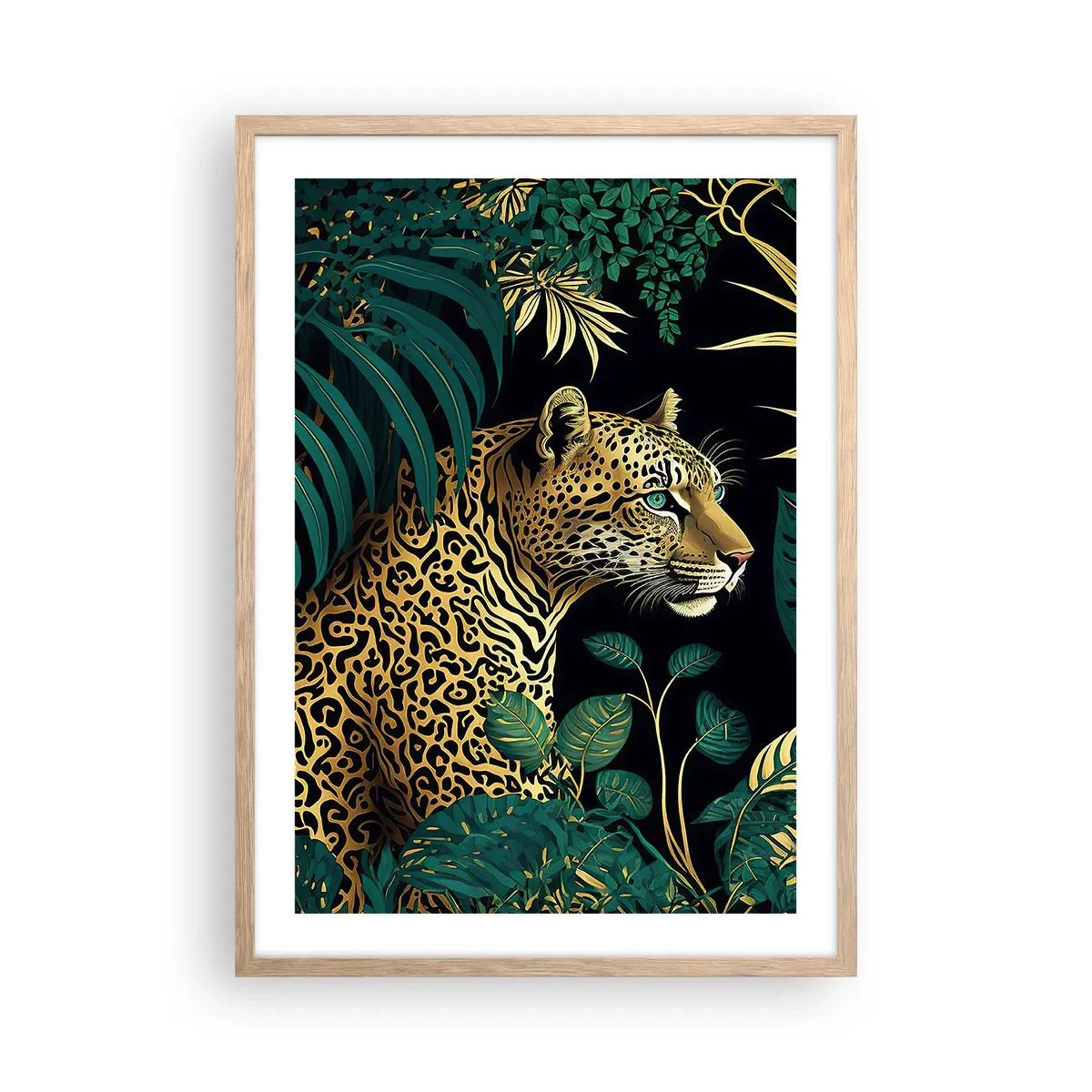 Poster in cornice rovere chiaro - Il signore della giungla - 50x70 cm
