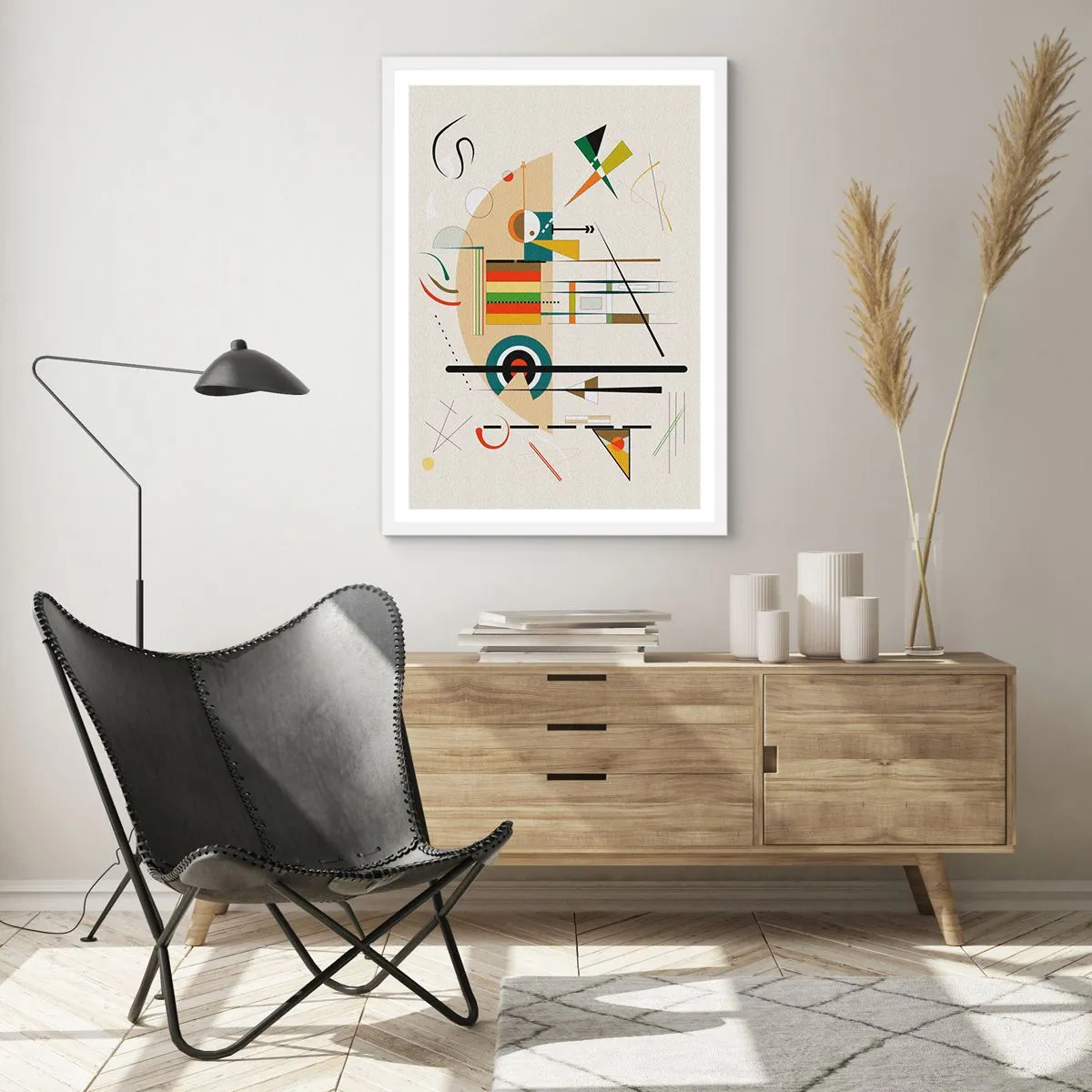 Poster in cornice bianca - E il mondo ride - 61x91 cm