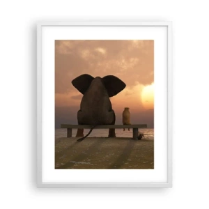 Poster in cornice bianca - A volte bisogna tacere - 40x50 cm