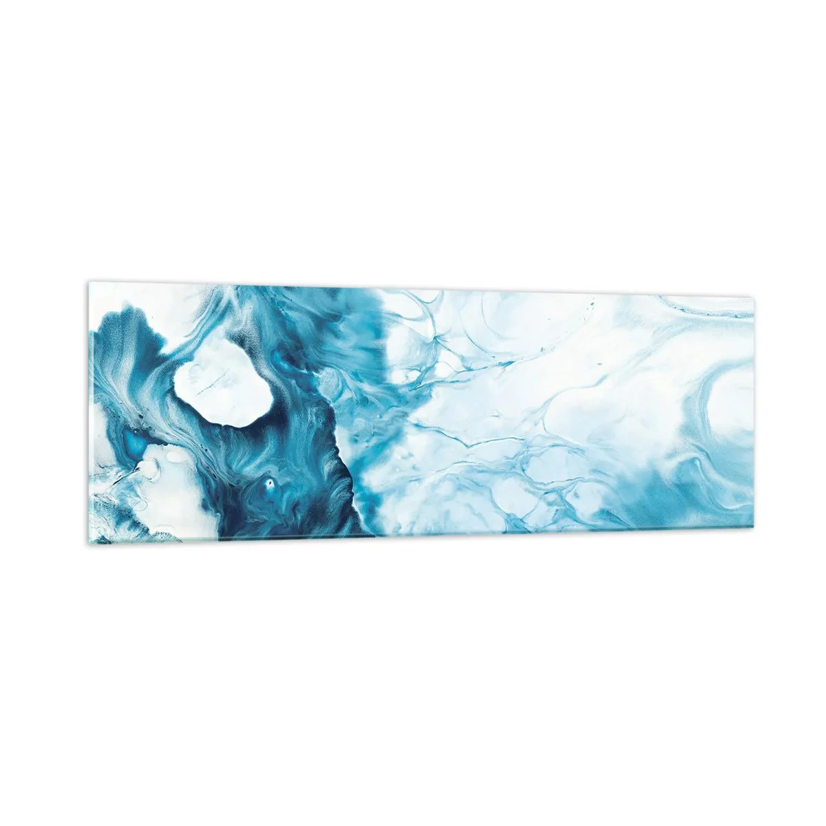Quadro su vetro - Concerto di blu - 90x30 cm