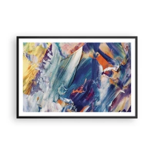 Poster in cornice nera - La confusione del colore - 91x61 cm