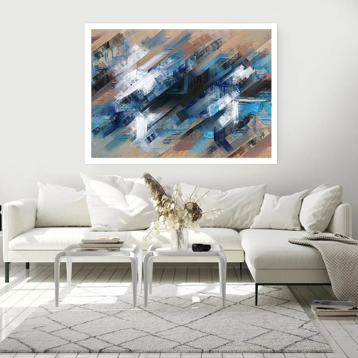 Poster - Sulla diagonale blu - 91x61 cm