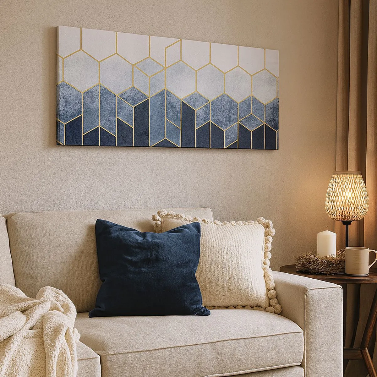 Quadro su tela - Stampe su Tela - Composizione a ritmo sincopato - 100x40 cm