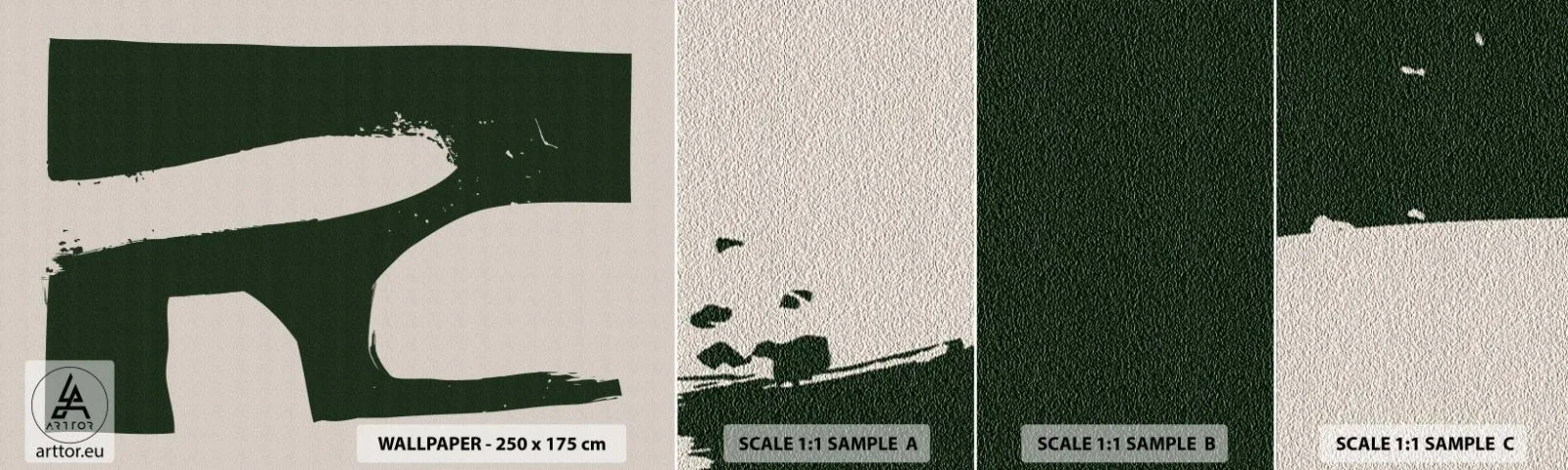 Campione di Fotomurale Adesivo Deluxe Sticker - Golfi di bianco - Boho, Minimalismo, Forma - 100x30 cm