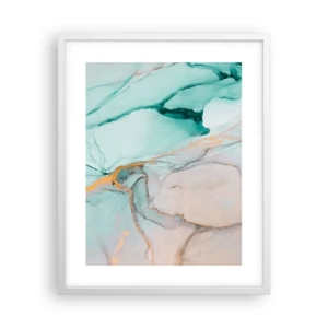 Poster in cornice bianca - Danza di forme e colori - 40x50 cm