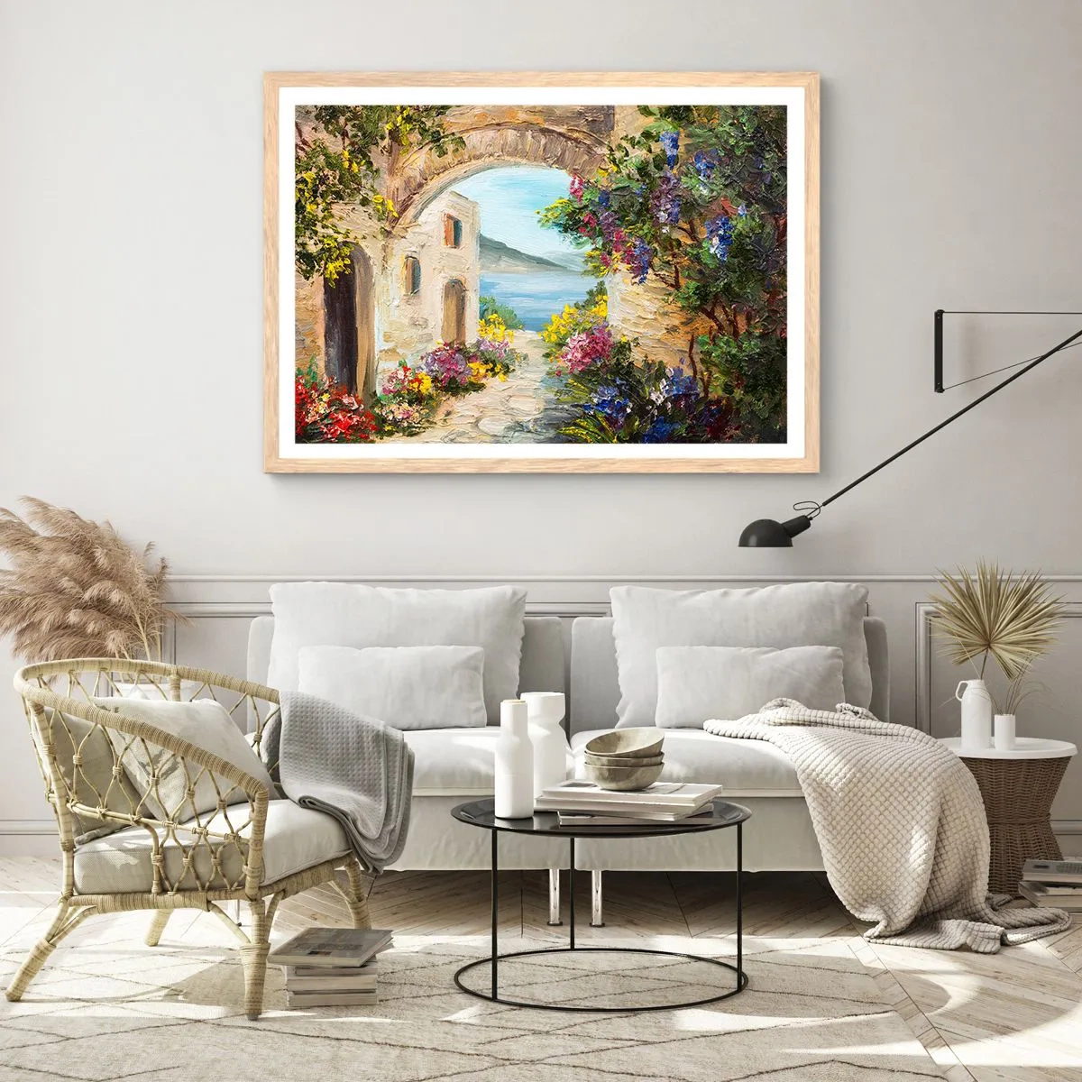 Poster in cornice rovere chiaro - La bellezza della provincia costiera - 100x70 cm