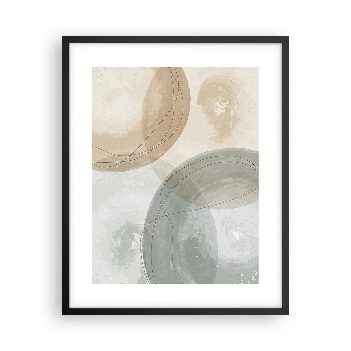 Poster in cornice nera - Compenetrazione di mondi - 40x50 cm