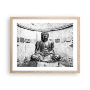 Poster in cornice rovere chiaro - Alla fonte della pace - 50x40 cm