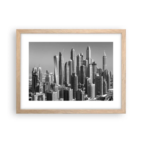 Poster in cornice rovere chiaro - La città sul deserto - 40x30 cm