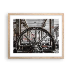 Poster in cornice rovere chiaro - La vita segreta della fabbrica - 50x40 cm