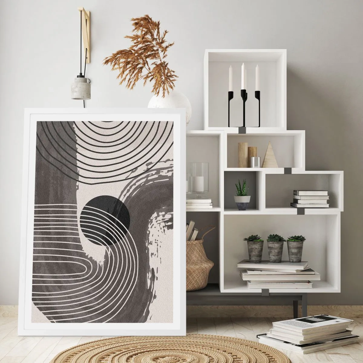 Poster in cornice bianca - L'ovale vittorioso - 61x91 cm
