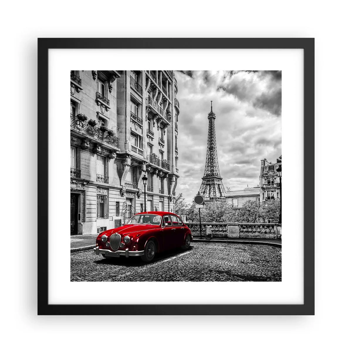 Poster in cornice nera - Predatore in città - 40x40 cm