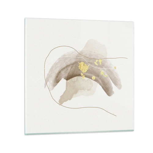 Quadro su vetro - Incontro nello spazio - 30x30 cm