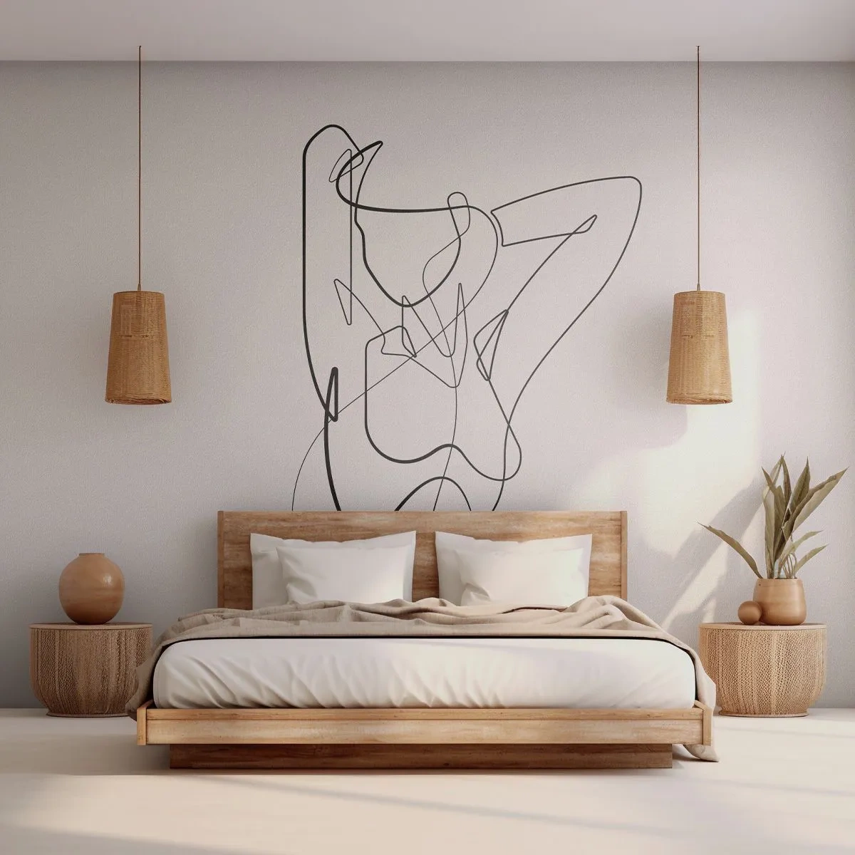 Fotomurali Premium Canvas - Davvero, come sei... - Astrazione, Corpo della donna, Grafica - 250x175 cm