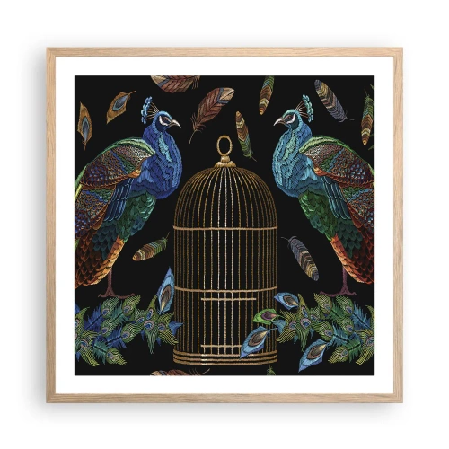 Poster in cornice rovere chiaro - Con gli abiti reali - 60x60 cm