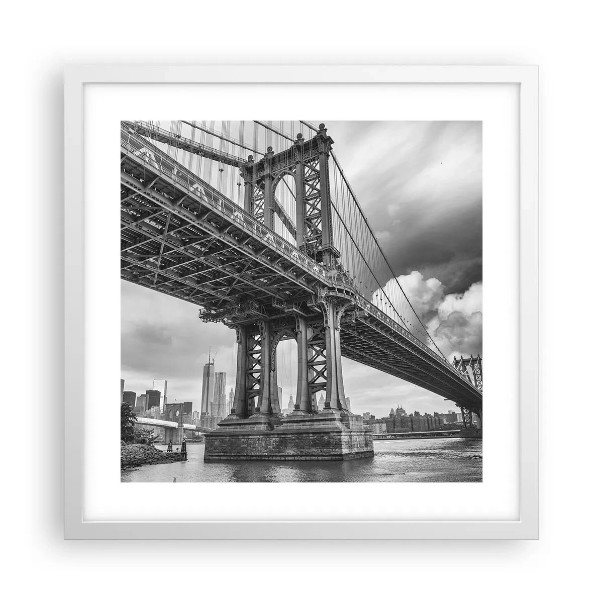 Poster in cornice bianca - Verso il cuore della città - 40x40 cm