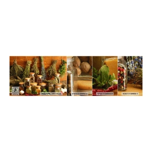 Campione di Fotomurale Premium Sand - Magie di cucina - Gastronomia, Erbe secche, Spezie - 100x30 cm