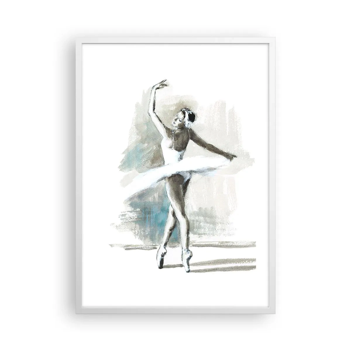 Poster in cornice bianca - Tramutata in un cigno - 50x70 cm