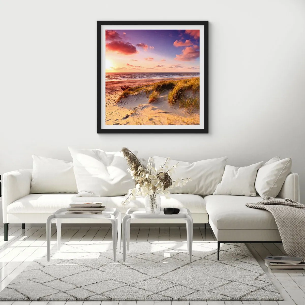 Poster in cornice nera - L'aria già profuma di estate - 30x30 cm