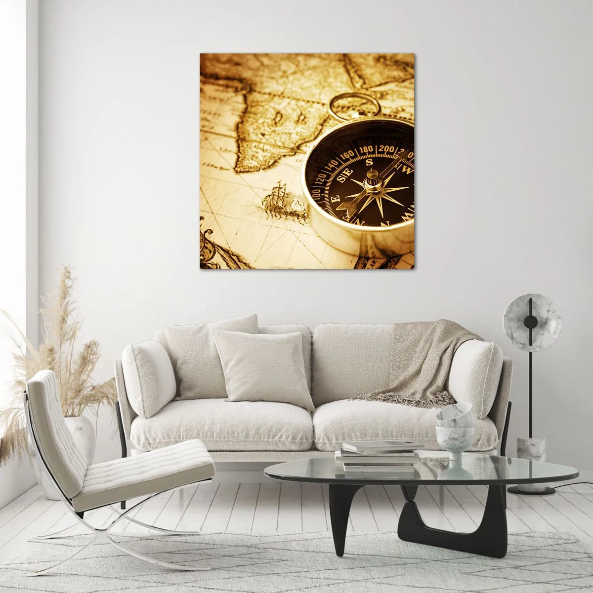 Quadro su vetro - A est o a ovest? - 50x50 cm