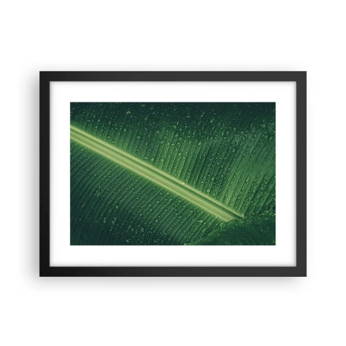 Poster in cornice nera - La struttura del verde - 40x30 cm