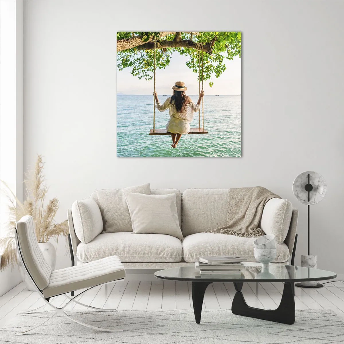 Quadro su vetro - La vita è bella - 70x70 cm