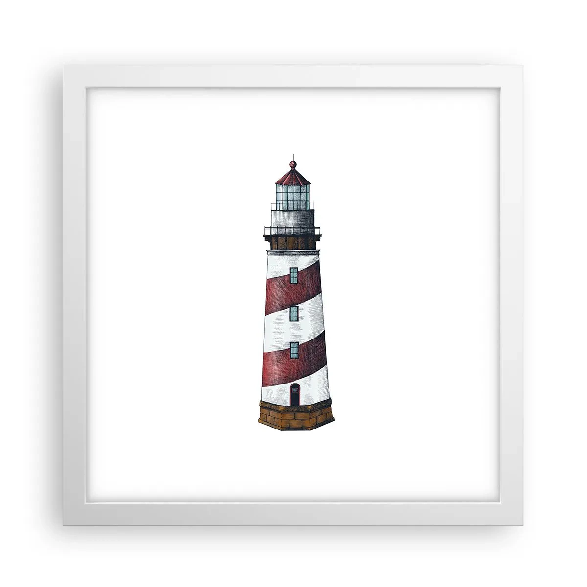 Poster in cornice bianca - Sempre di guardia - 30x30 cm