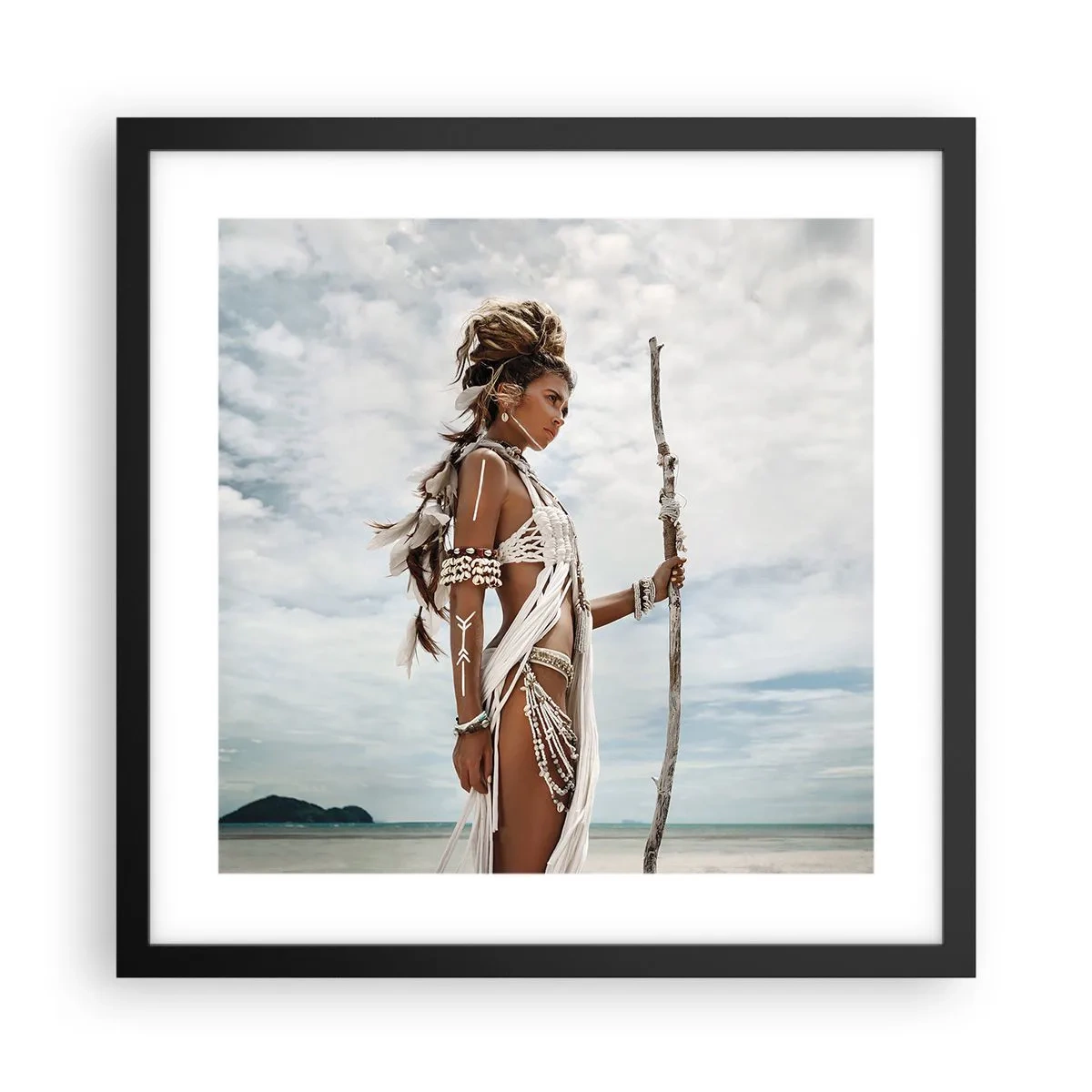 Poster in cornice nera - La regina dei tropici - 40x40 cm