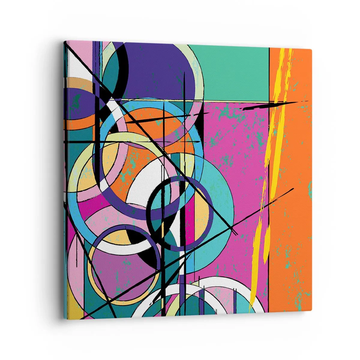 Quadro su tela - Stampe su Tela - Un cerchio dietro l'altro - 30x30 cm