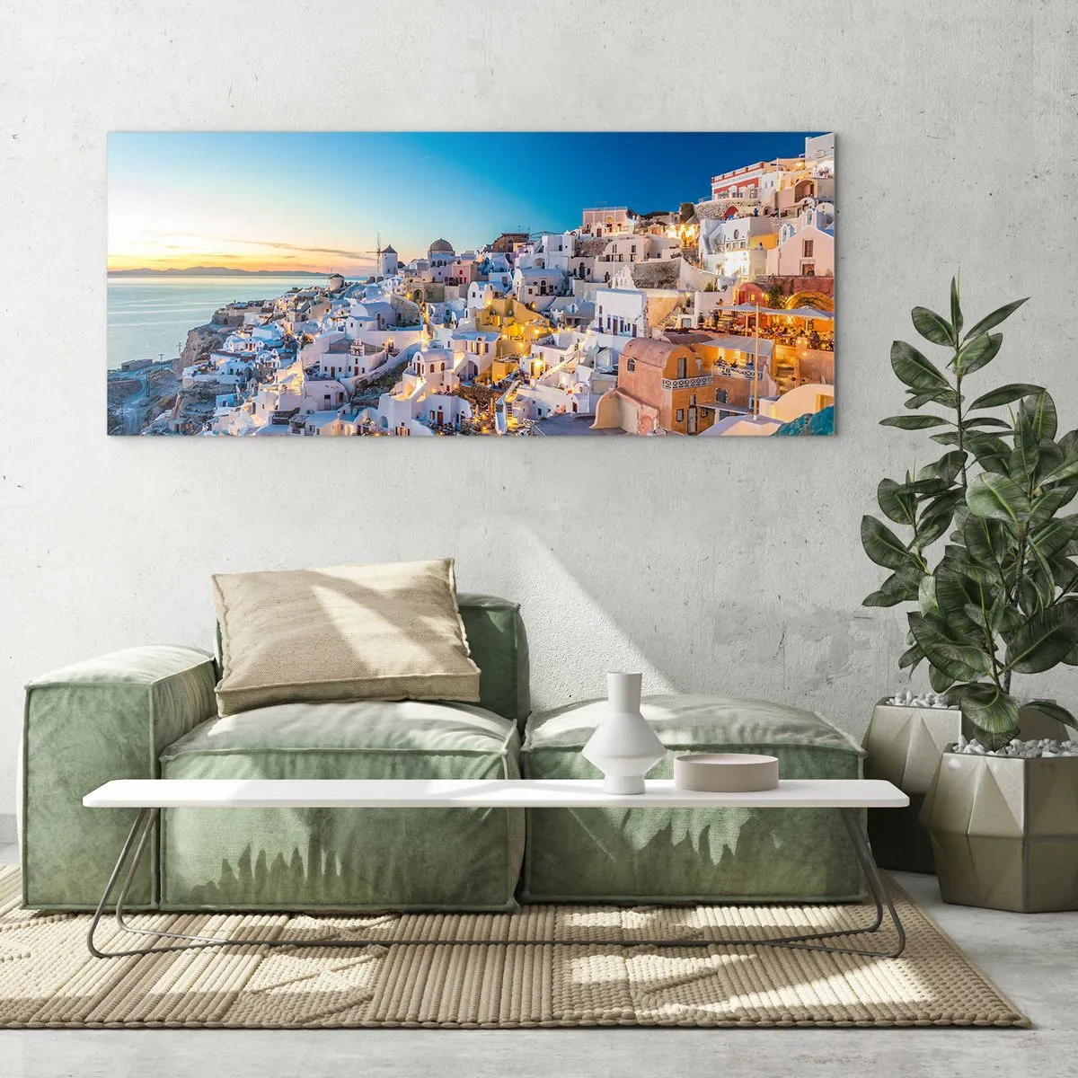 Quadro su vetro - Essenza della grecità - 100x40 cm