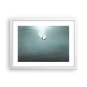 Poster in cornice bianca - Nell'abbraccio dell'oceano - 40x30 cm