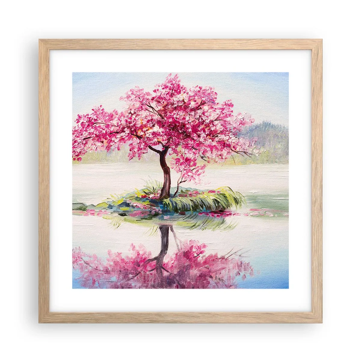 Poster in cornice rovere chiaro - La festa della primavera - 40x40 cm