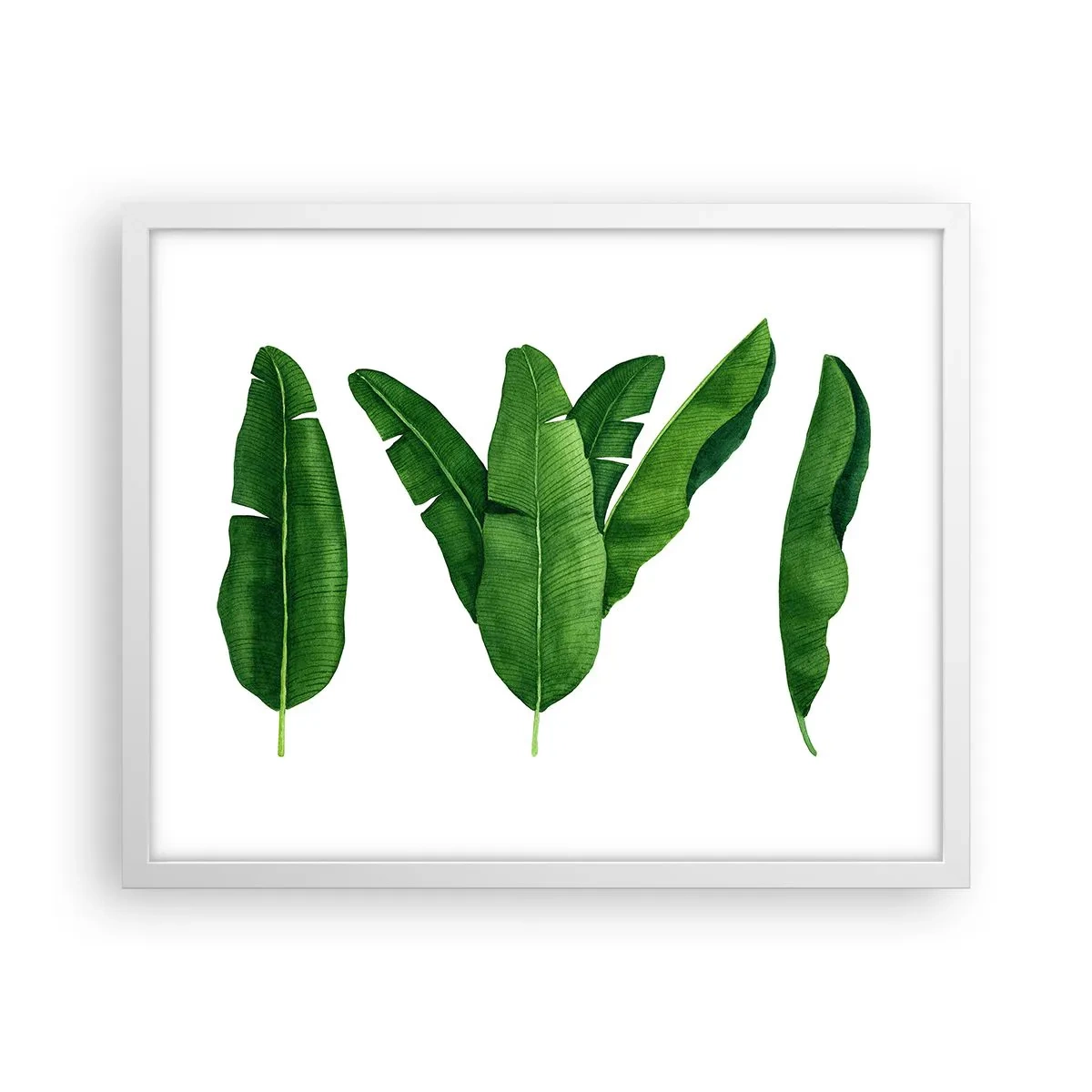 Poster in cornice bianca - Simmetria verde - 50x40 cm